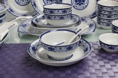 SANHUAN三环陶瓷釉中彩38头中餐具套装 品质与美学兼具的餐瓷之选